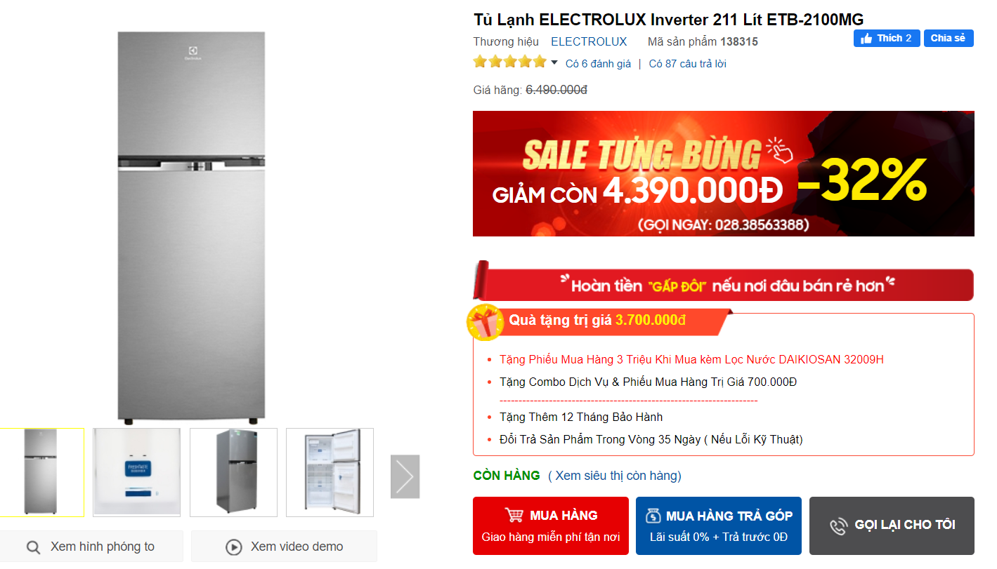 mua tu lanh online